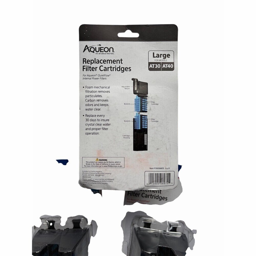 Aqueon QuietFlow Internal Filter Cartridges Large AT30/AT40 6 Pack - Picture 3 of 3